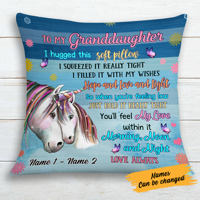 Personalized Unicorn Daughter Granddaughter Pillow JR154 30O24 1