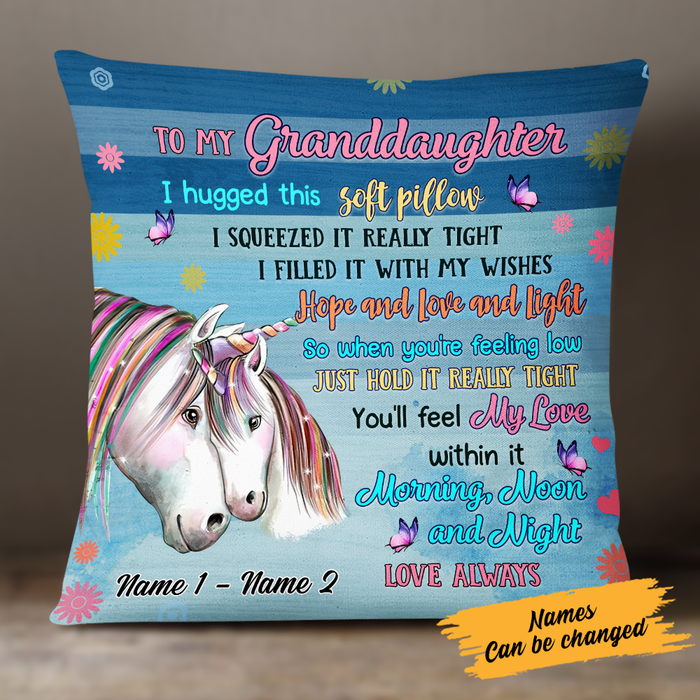 Personalized Unicorn Daughter Granddaughter Pillow JR154 30O24 1