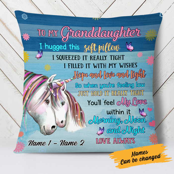 Personalized Unicorn Daughter Granddaughter Pillow JR154 30O24 1