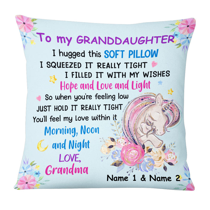Personalized Unicorn Daughter Granddaughter Pillow JR181 30O53 1