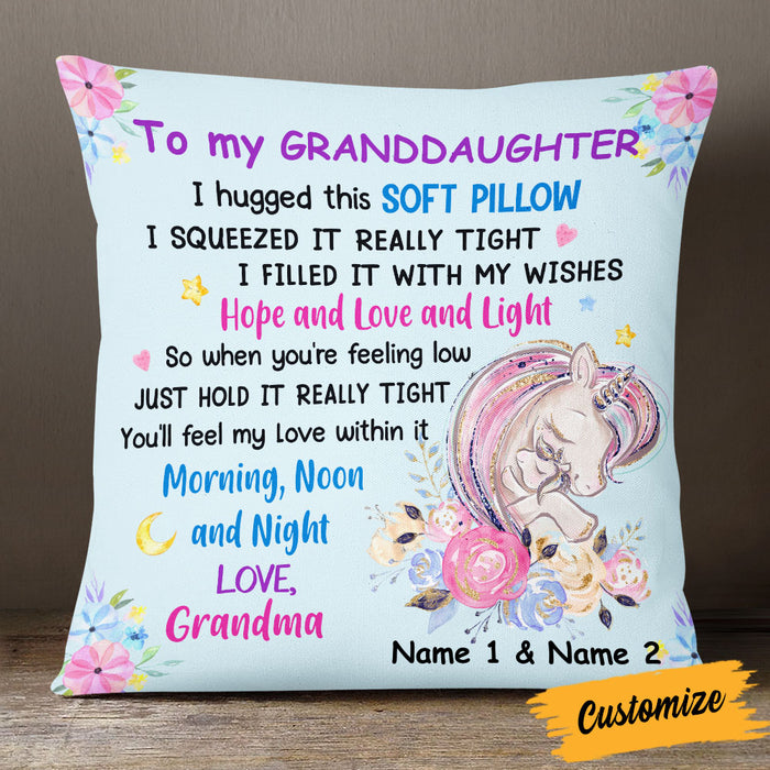Personalized Unicorn Daughter Granddaughter Pillow JR181 30O53 1