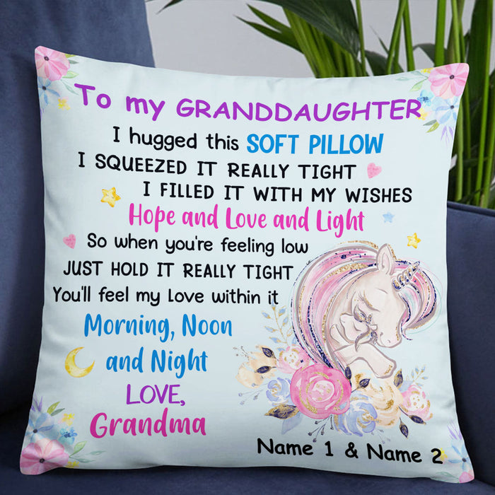 Personalized Unicorn Daughter Granddaughter Pillow JR181 30O53 1