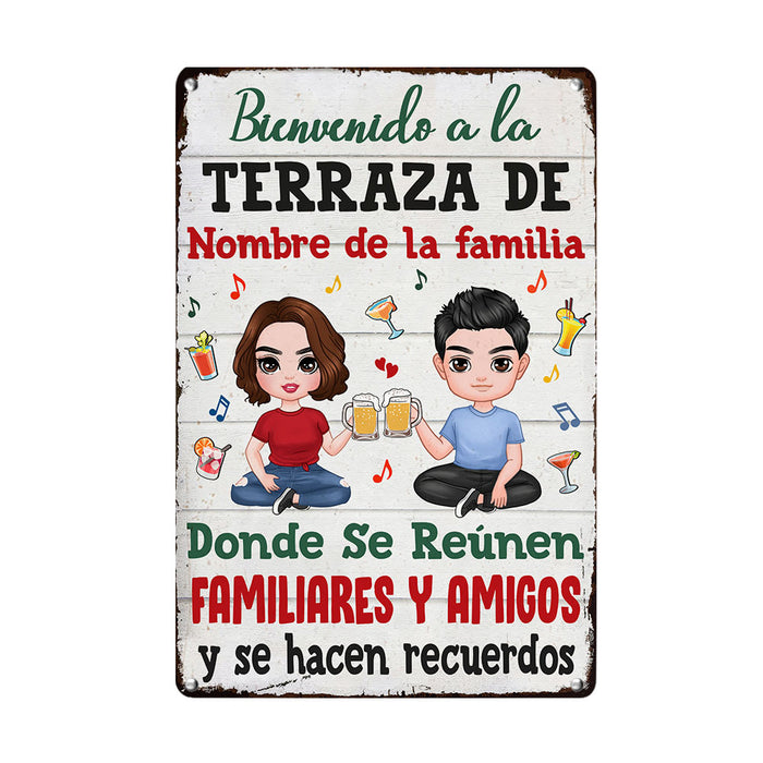 Personalized Deck Gardening Outdoor Spanish Metal Sign JR158 26O36 1