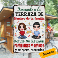 Personalized Deck Gardening Outdoor Spanish Metal Sign JR158 26O36 thumb 1