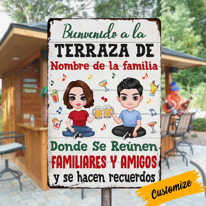 Personalized Deck Gardening Outdoor Spanish Metal Sign JR158 26O36 1