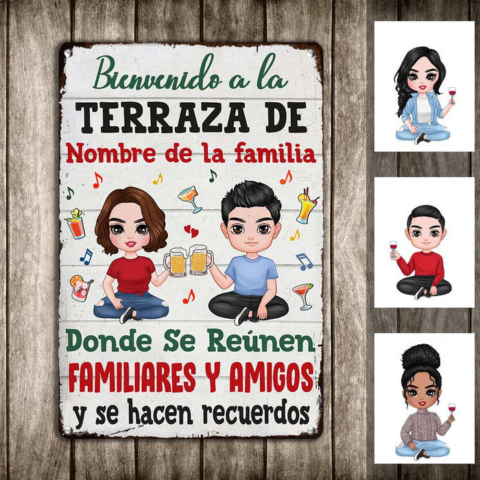 Personalized Deck Gardening Outdoor Spanish Metal Sign JR158 26O36 1
