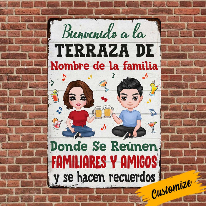 Personalized Deck Gardening Outdoor Spanish Metal Sign JR158 26O36 1