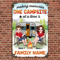 Personalized Camping Couple Outdoor Spanish Metal Sign JR156 24O34 thumb 1