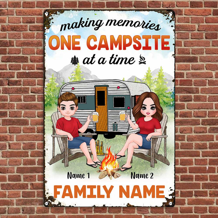 Personalized Camping Couple Outdoor Spanish Metal Sign JR156 24O34 1