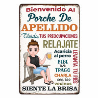 Personalized Decor Backyard Family Outdoor Spanish Patio Metal Sign JR157 24O47 thumb 1