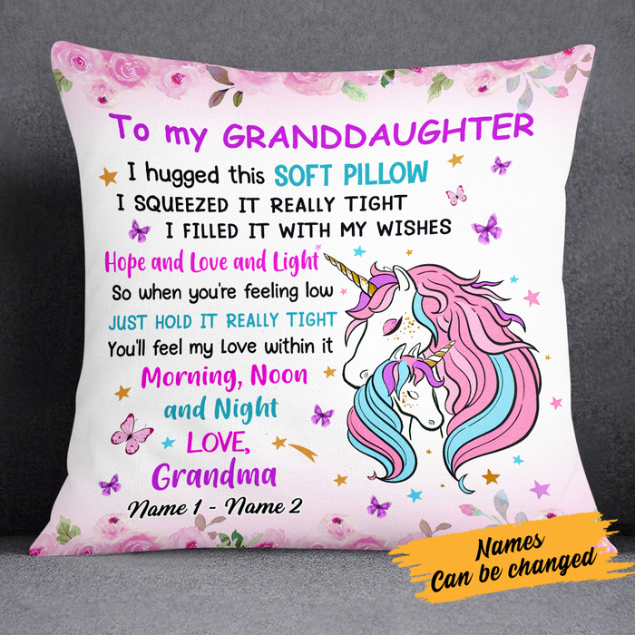 Personalized Unicorn Daughter Granddaughter Pillow JR1811 30O24 1