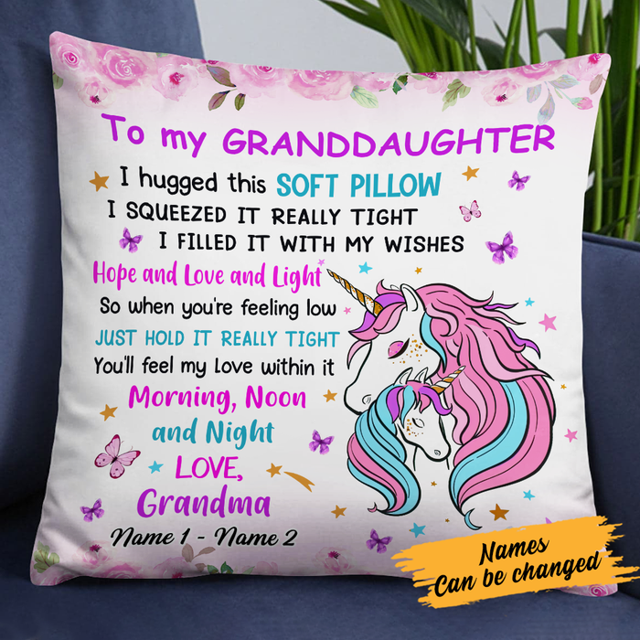 Personalized Unicorn Daughter Granddaughter Pillow JR1811 30O24 1