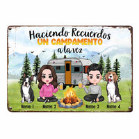 Personalized Camping Couple Outdoor Spanish Metal Sign JR153 26O58 thumb 1