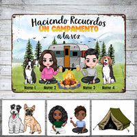 Personalized Camping Couple Outdoor Spanish Metal Sign JR153 26O58 thumb 1