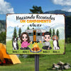 Personalized Camping Couple Outdoor Spanish Metal Sign JR153 26O58 1