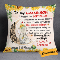 Personalized Elephant Daughter Granddaughter From Mom Grandma Pillow JR158 95O24 thumb 1