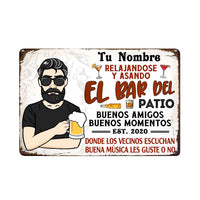 Personalized Patio Bar Outdoor Spanish Metal Sign JR157 26O57 thumb 1