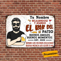 Personalized Patio Bar Outdoor Spanish Metal Sign JR157 26O57 thumb 1