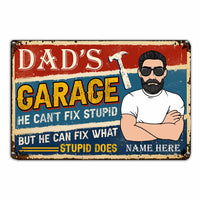 Personalized Garage Dad Grandpa Metal Sign JR176 30O34 thumb 1