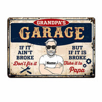 Personalized Garage Dad Grandpa Metal Sign JR152 95O58 thumb 1