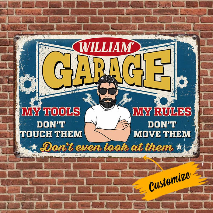 Personalized Garage Metal Sign JR177 30O36 1
