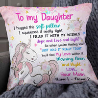 Personalized Unicorn Daughter Granddaughter Pillow JR156 26O57 thumb 1