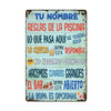 Personalized Outdoor Spanish Pool Rules Metal Sign JR155 26O36 1