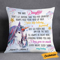 Personalized Mom Grandma To Daughter Granddaughter Unicorn Pillow JR1711 23O58 thumb 1