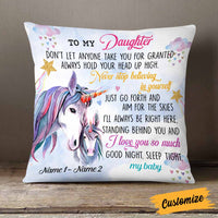 Personalized Mom Grandma To Daughter Granddaughter Unicorn Pillow JR1711 23O58 thumb 1