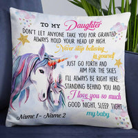 Personalized Mom Grandma To Daughter Granddaughter Unicorn Pillow JR1711 23O58 thumb 1