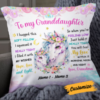 Personalized Granddaughter Hug This Unicorn Pillow JR182 23O24 thumb 1