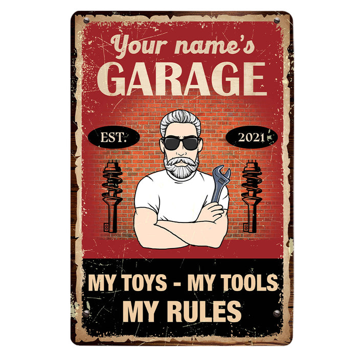 Personalized Garage Metal Sign JR1713 23O25 1