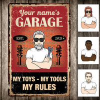 Personalized Garage Metal Sign JR1713 23O25 thumb 1