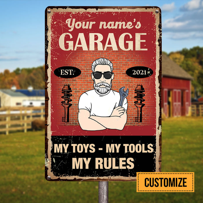 Personalized Garage Metal Sign JR1713 23O25 1