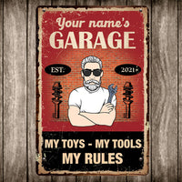 Personalized Garage Metal Sign JR1713 23O25 thumb 1