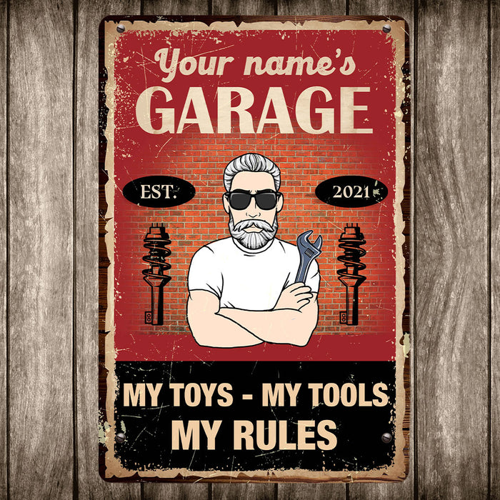 Personalized Garage Metal Sign JR1713 23O25 1