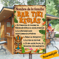 Personalized Outdoor Spanish Tiki Bar Metal Sign JR187 30O36 thumb 1