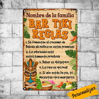 Personalized Outdoor Spanish Tiki Bar Metal Sign JR187 30O36 thumb 1