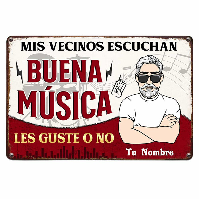 Personalized Outdoor Spanish Man Cave Metal Sign JR171 95O47 1