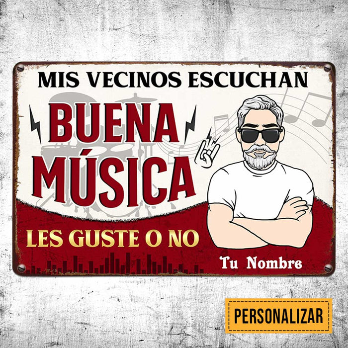 Personalized Outdoor Spanish Man Cave Metal Sign JR171 95O47 1