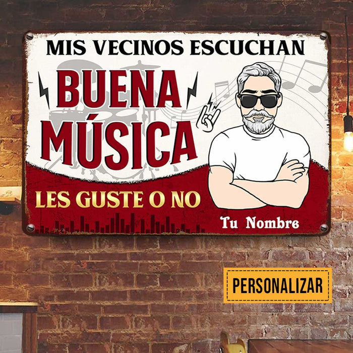 Personalized Outdoor Spanish Man Cave Metal Sign JR171 95O47 1