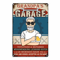 Personalized Garage Grandpa Dad Metal Sign JR171 85O34 thumb 1