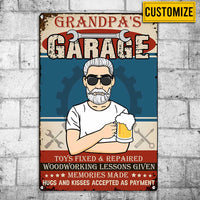 Personalized Garage Grandpa Dad Metal Sign JR171 85O34 thumb 1