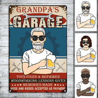 Personalized Garage Grandpa Dad Metal Sign JR171 85O34 thumb 1