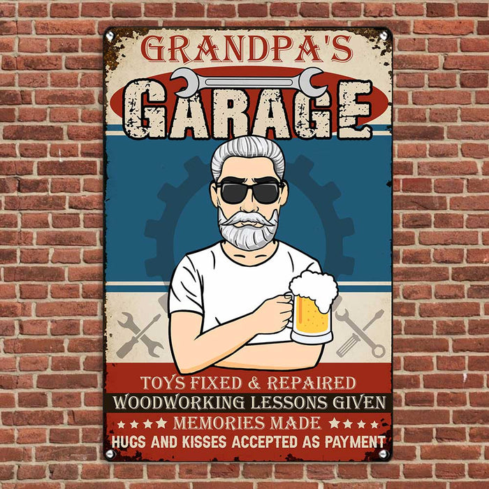 Personalized Garage Grandpa Dad Metal Sign JR171 85O34 1