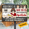 Personalized Family Outdoor Spanish Patio Dog Metal Sign JR188 95O36 1
