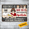 Personalized Family Outdoor Spanish Patio Dog Metal Sign JR188 95O36 1
