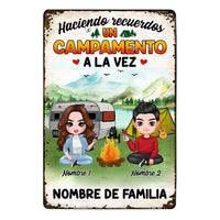 Personalized Outdoor Spanish Camping Metal Sign JR183 30O53 thumb 1