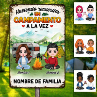 Personalized Outdoor Spanish Camping Metal Sign JR183 30O53 thumb 1