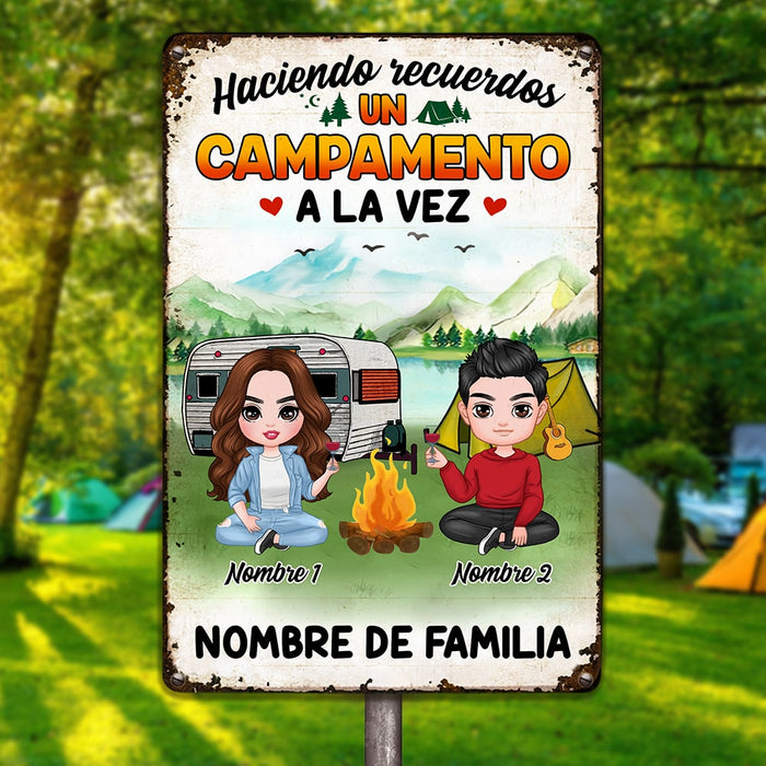 Personalized Outdoor Spanish Camping Metal Sign JR183 30O53 1